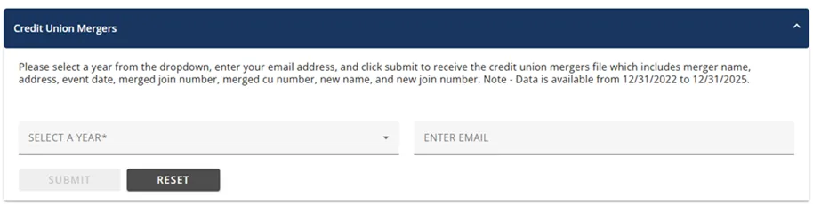 Research a Credit Union Merger Feature